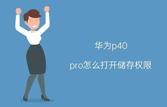 华为p40 pro怎么打开储存权限